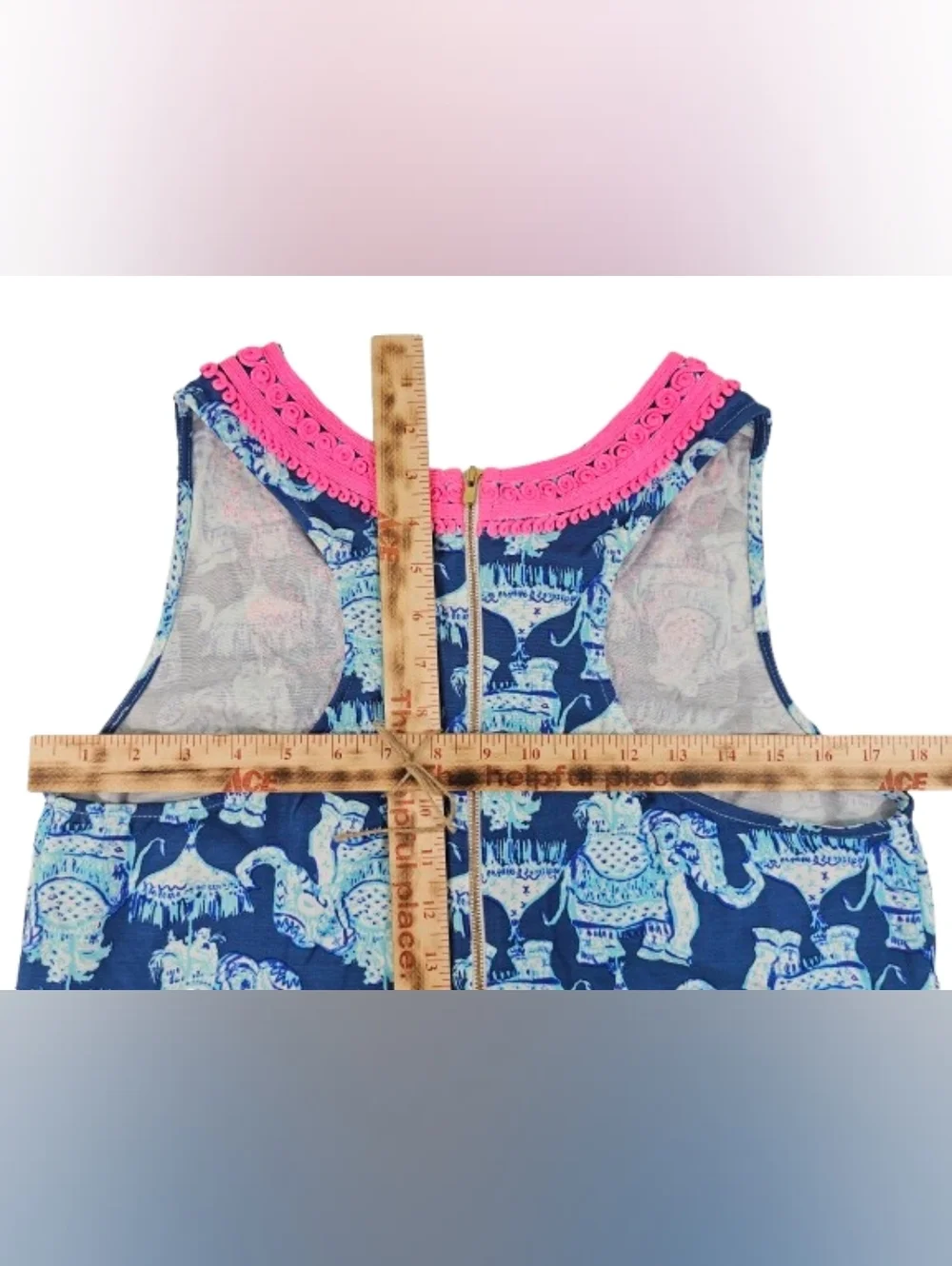 LILLY PULITZER Joy Ride Elephant Carlotta Stretch Shift Embroidered Dress 10 - Picture 14 of 16